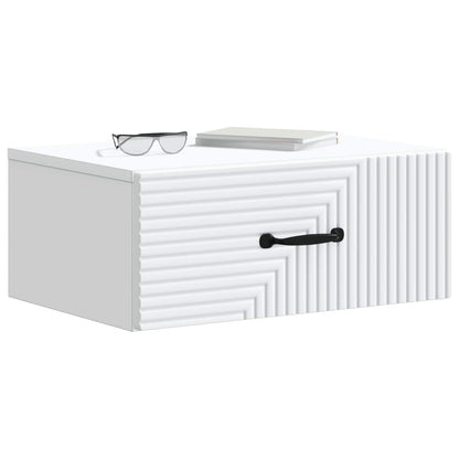 Wall-Mounted Bedside Cabinet 2 pcs White 49 x 34.5 x 20 cm