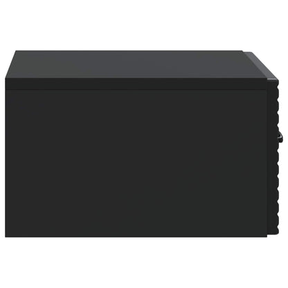Wall-Mounted Bedside Cabinet Black 49 x 34.5 x 20 cm