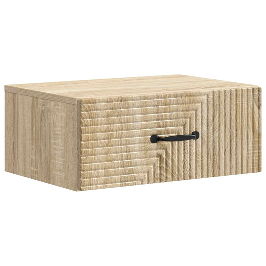 Wall-Mounted Bedside Cabinet Sonoma Oak 49 x 34.5 x 20 cm