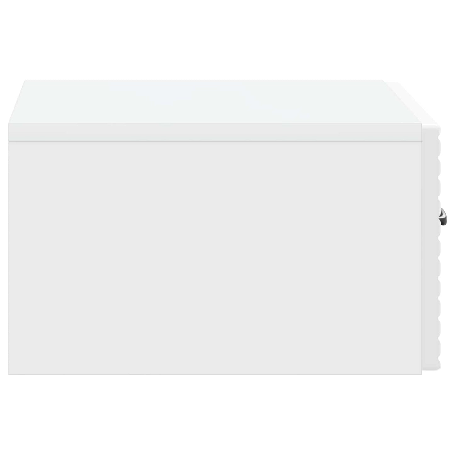 Wall-Mounted Bedside Cabinet with Drawer 2 pcs High Gloss White