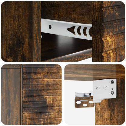 Wall-Mounted Bedside Cabinet Smoked Oak 49 x 34.5 x 20 cm