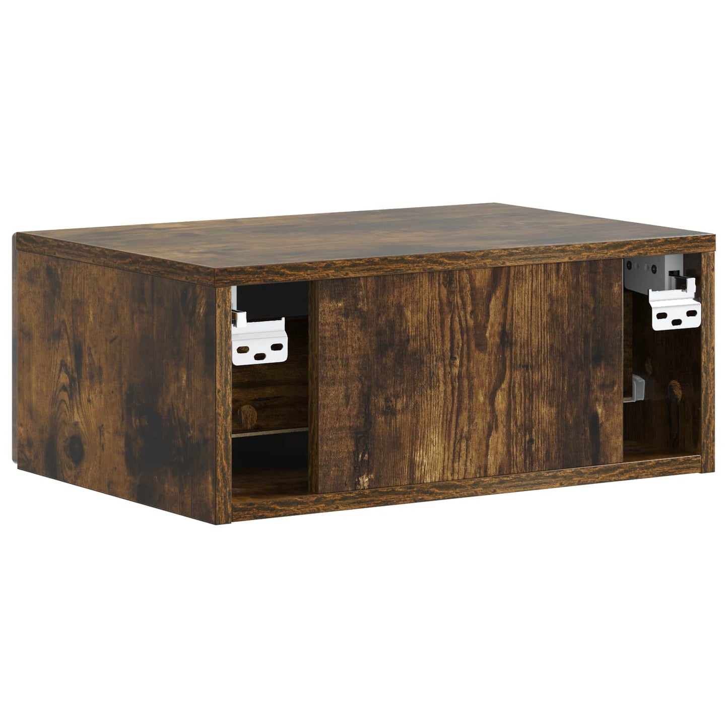 Wall-Mounted Bedside Cabinet 2 pcs Smoked Oak 49 x 34.5 x 20 cm