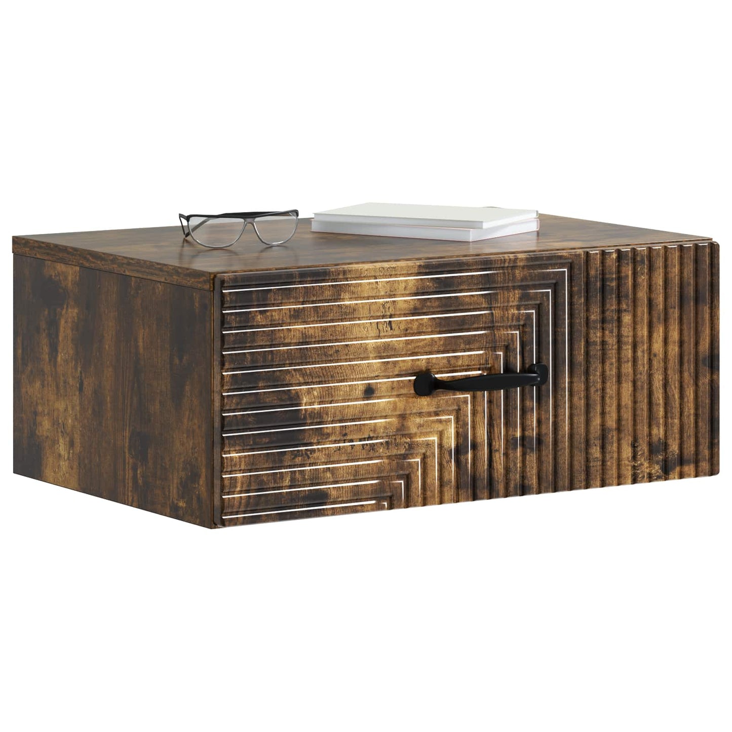 Wall-Mounted Bedside Cabinet 2 pcs Smoked Oak 49 x 34.5 x 20 cm