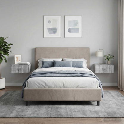 Wall-Mounted Bedside Cabinet 2 pcs Grey Sonoma