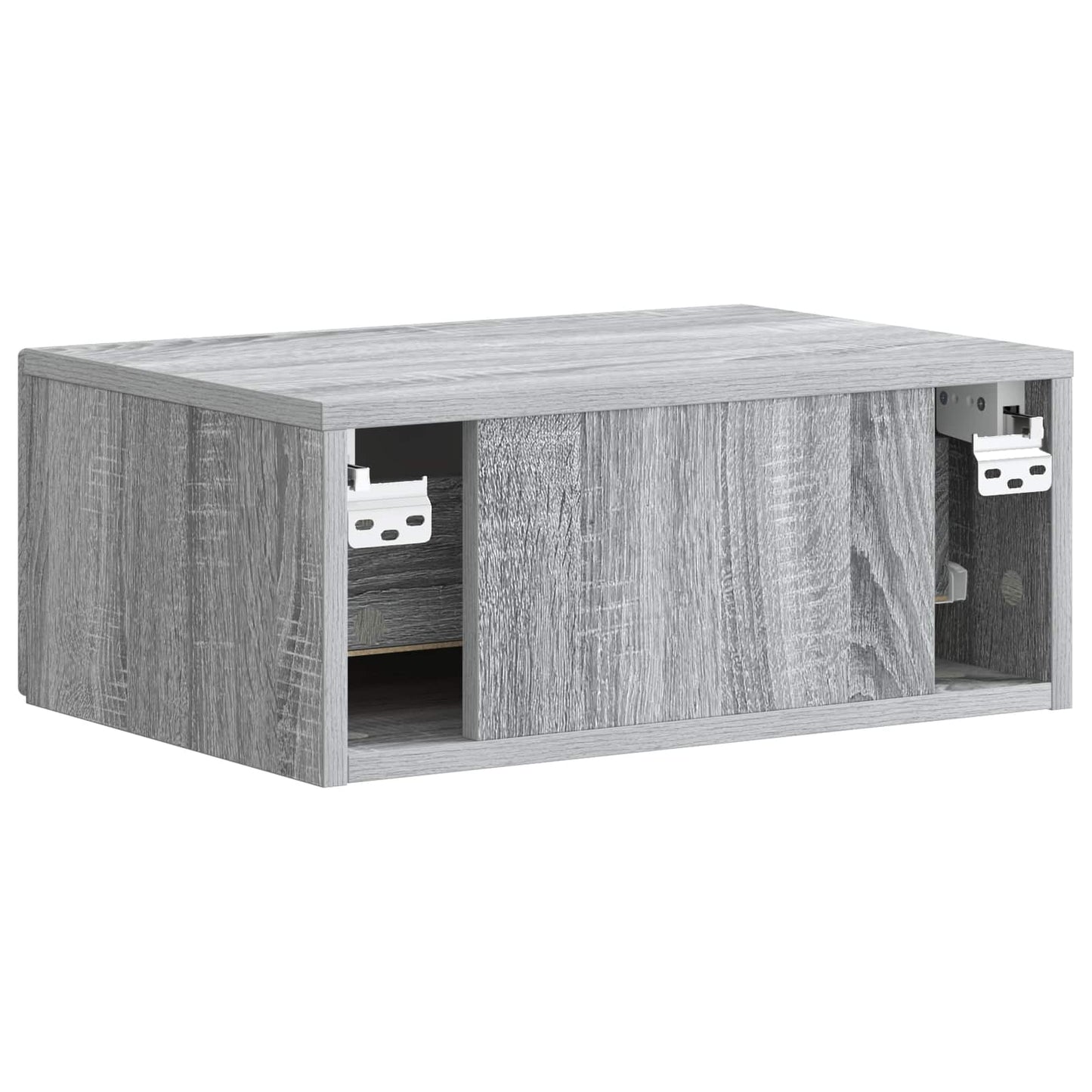 Wall-Mounted Bedside Cabinet 2 pcs Grey Sonoma
