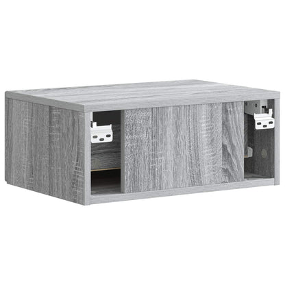 Wall-Mounted Bedside Cabinet 2 pcs Grey Sonoma