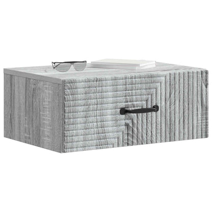 Wall-Mounted Bedside Cabinet 2 pcs Grey Sonoma