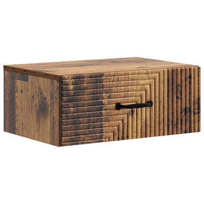 Wall-Mounted Bedside Cabinet Old Wood 49 x 34.5 x 20 cm