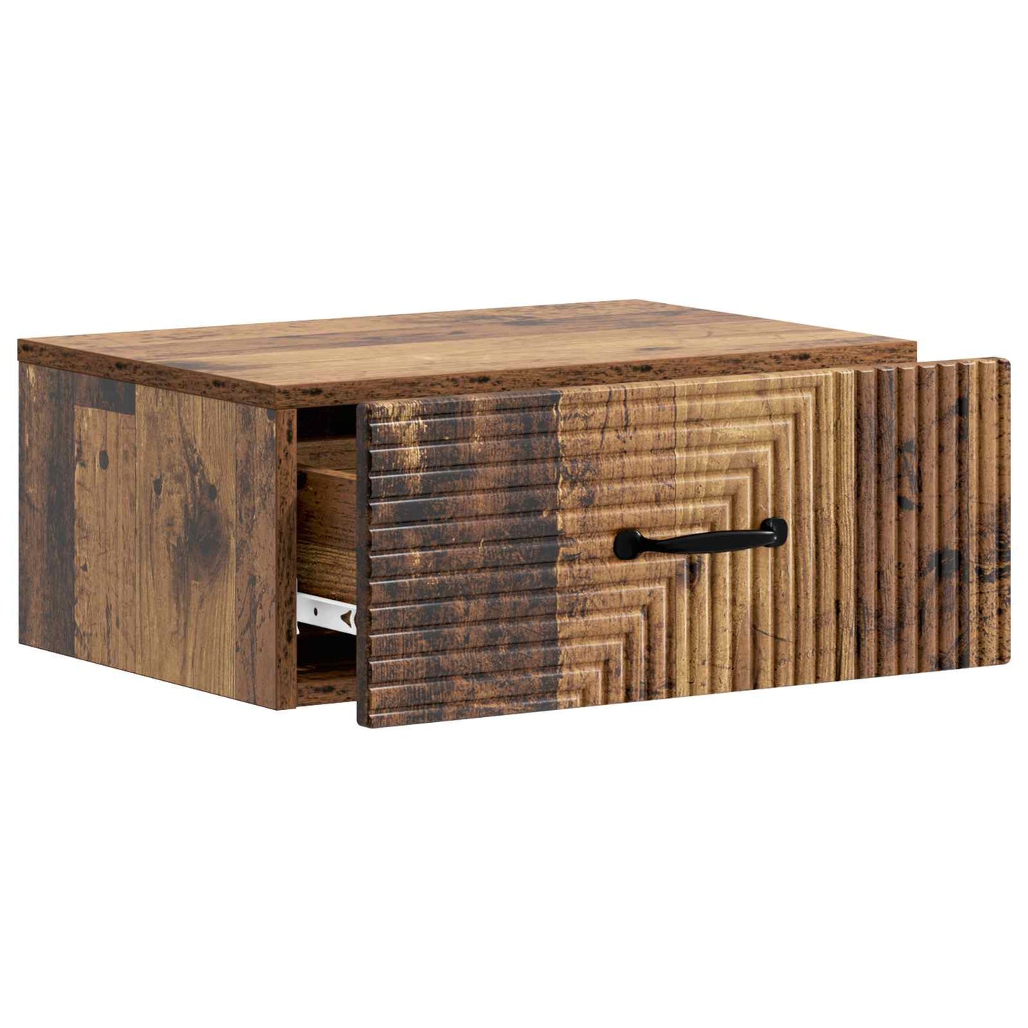 Wall-Mounted Bedside Cabinet Old Wood 49 x 34.5 x 20 cm