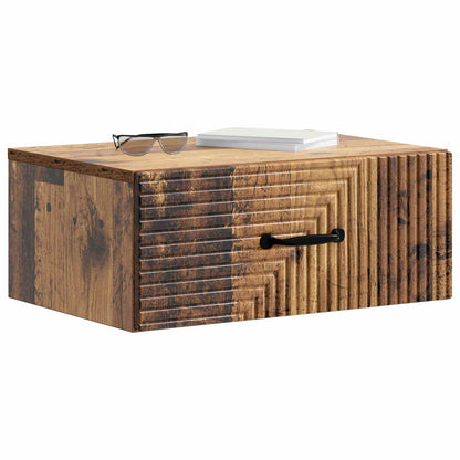 Wall-Mounted Bedside Cabinet Old Wood 49 x 34.5 x 20 cm