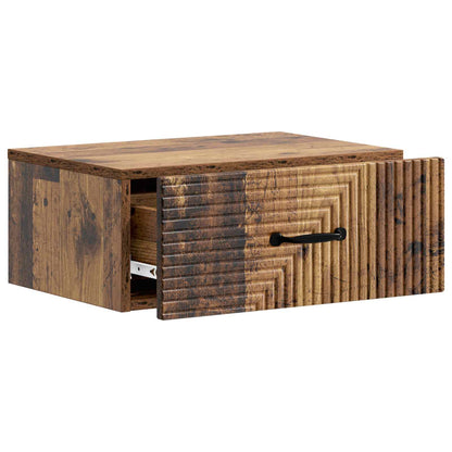 Wall-Mounted Bedside Cabinet 2 pcs Old Wood 49 x 34.5 x 20 cm