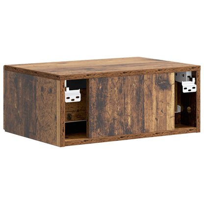 Wall-Mounted Bedside Cabinet 2 pcs Old Wood 49 x 34.5 x 20 cm