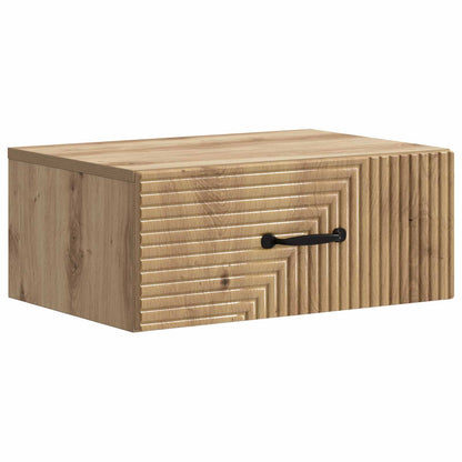 Wall-Mounted Bedside Cabinet 2 pcs Artisan Oak Engineered Wood