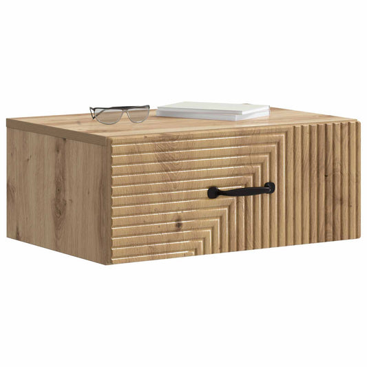 Wall-Mounted Bedside Cabinet 2 pcs Artisan Oak Engineered Wood