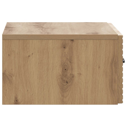 Wall-Mounted Bedside Cabinet 2 pcs Artisan Oak Engineered Wood