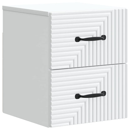 Wall-Mounted Bedside Cabinet 2 pcs White 34.5 x 33 x 40 cm