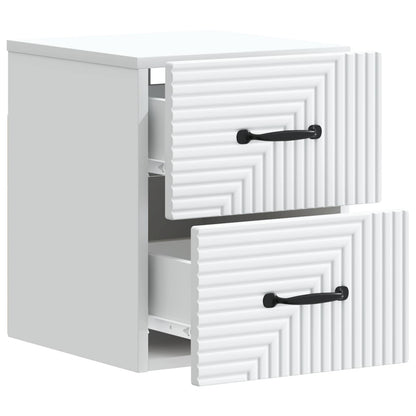Wall-Mounted Bedside Cabinet 2 pcs White 34.5 x 33 x 40 cm
