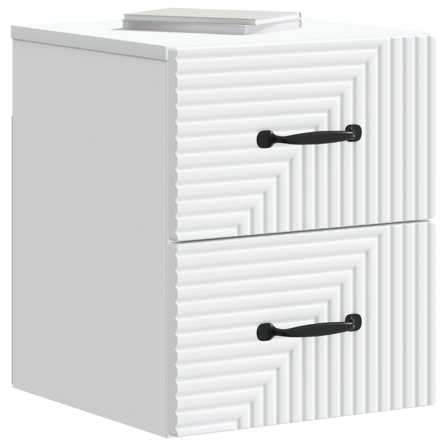 Wall-Mounted Bedside Cabinet 2 pcs White 34.5 x 33 x 40 cm