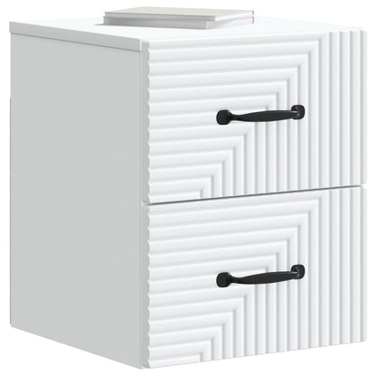 Wall-Mounted Bedside Cabinet 2 pcs White 34.5 x 33 x 40 cm