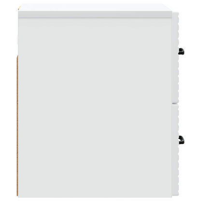 Wall-Mounted Bedside Cabinet 2 pcs White 34.5 x 33 x 40 cm