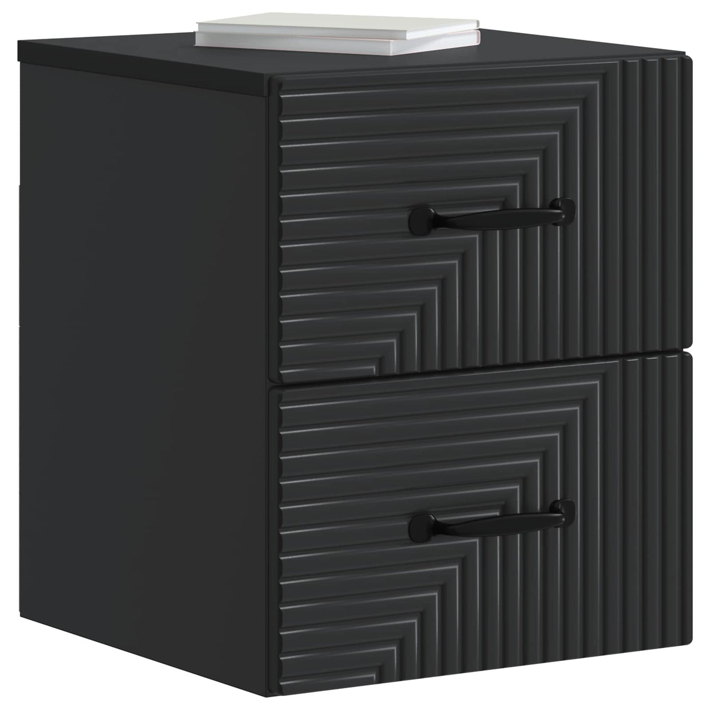 Wall-Mounted Bedside Cabinet Black 34.5 x 33 x 40 cm