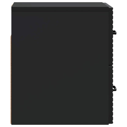 Wall-Mounted Bedside Cabinet Black 34.5 x 33 x 40 cm