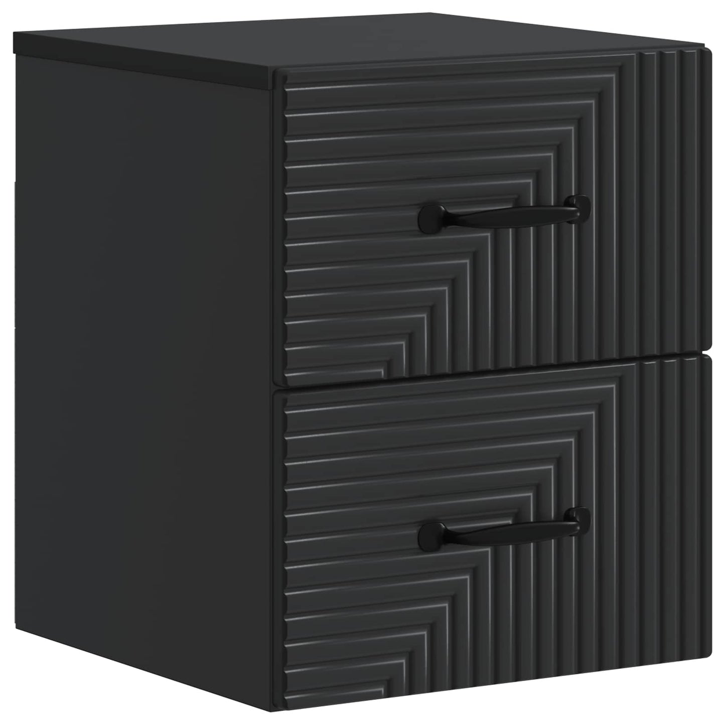 Wall-Mounted Bedside Cabinet 2 pcs Black 34.5 x 33 x 40 cm