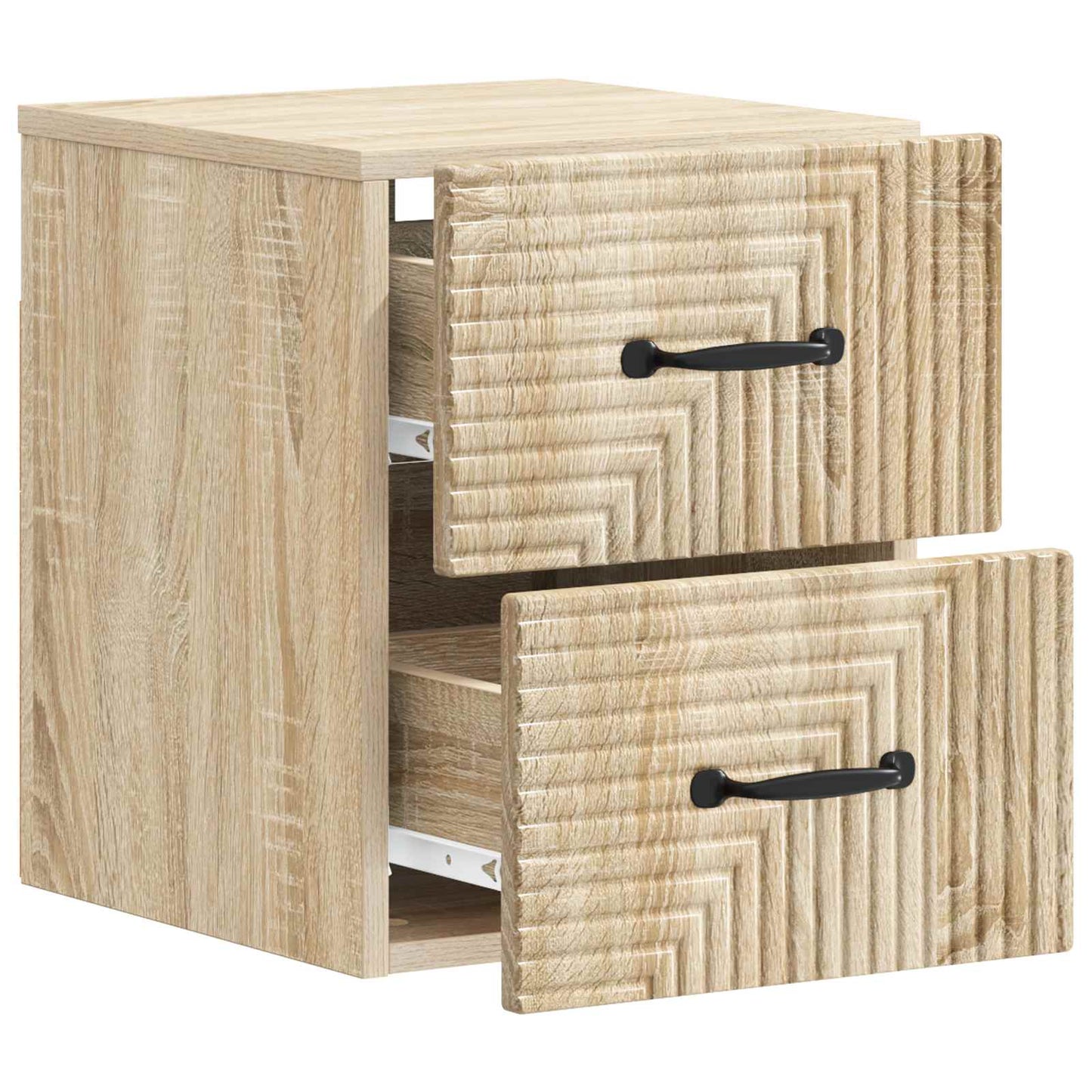 Wall-Mounted Bedside Cabinet Sonoma Oak 34.5 x 33 x 40 cm