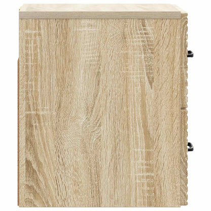 Wall-Mounted Bedside Cabinet Sonoma Oak 34.5 x 33 x 40 cm