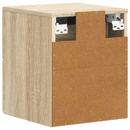 Wall-Mounted Bedside Cabinet 2 pcs Sonoma Oak 34.5 x 33 x 40 cm