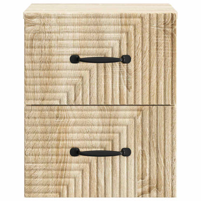 Wall-Mounted Bedside Cabinet 2 pcs Sonoma Oak 34.5 x 33 x 40 cm