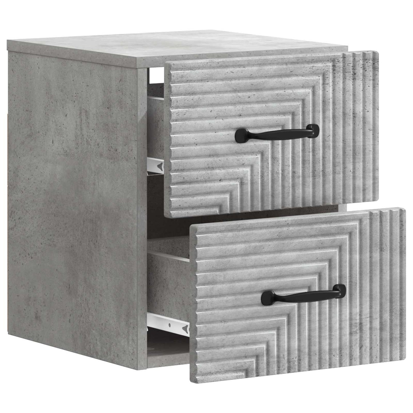 Wall-Mounted Bedside Cabinet Concrete Grey 34.5 x 33 x 40 cm