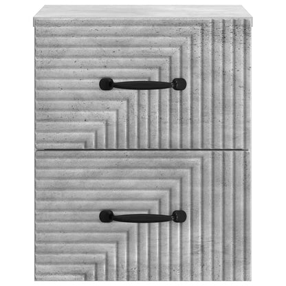 Wall-Mounted Bedside Cabinet Concrete Grey 34.5 x 33 x 40 cm