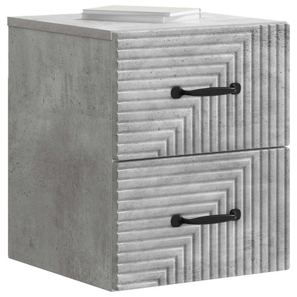 Wall-Mounted Bedside Cabinet Concrete Grey 34.5 x 33 x 40 cm