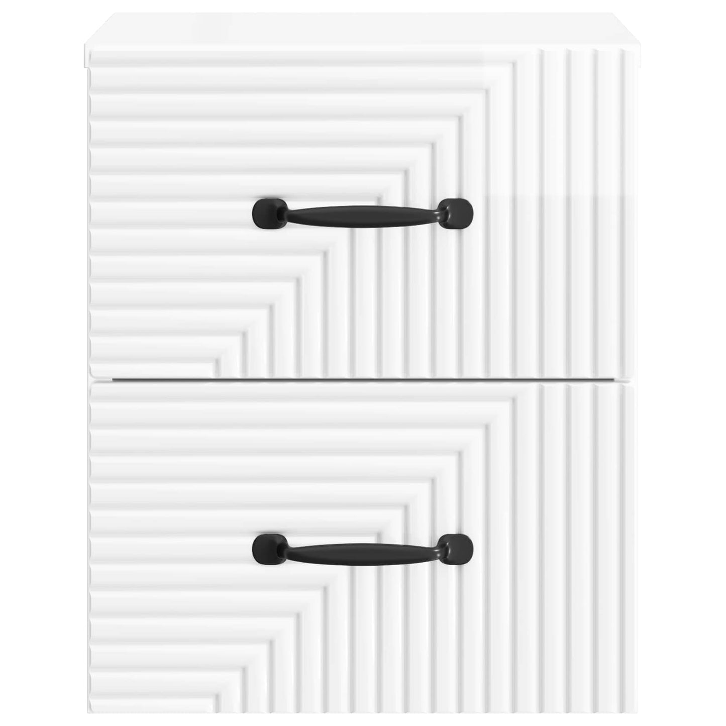 Wall-Mounted Bedside Cabinet High Gloss White 34.5 x 33 x 40 cm
