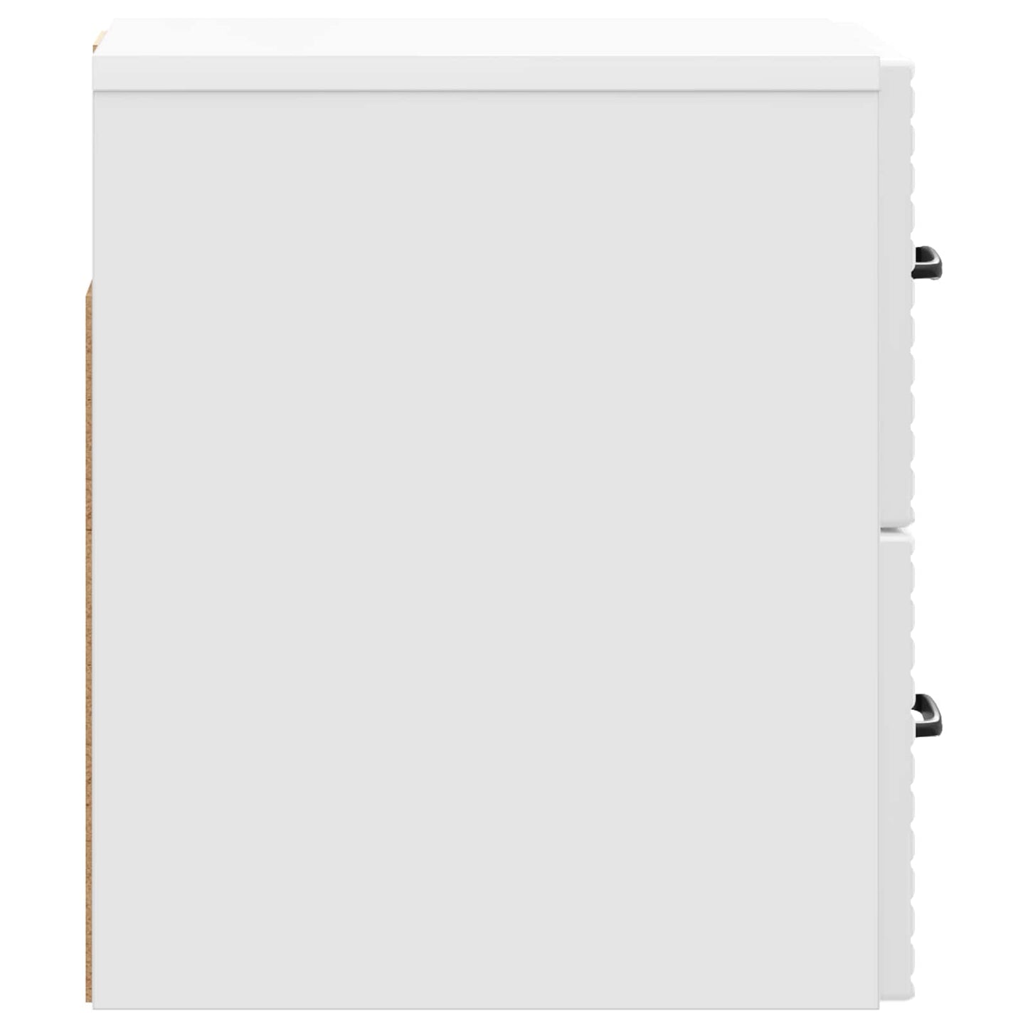 Wall-Mounted Bedside Cabinet with Drawer 2 pcs High Gloss White