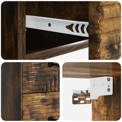 Wall-Mounted Bedside Cabinet Smoked Oak 34.5 x 33 x 40 cm