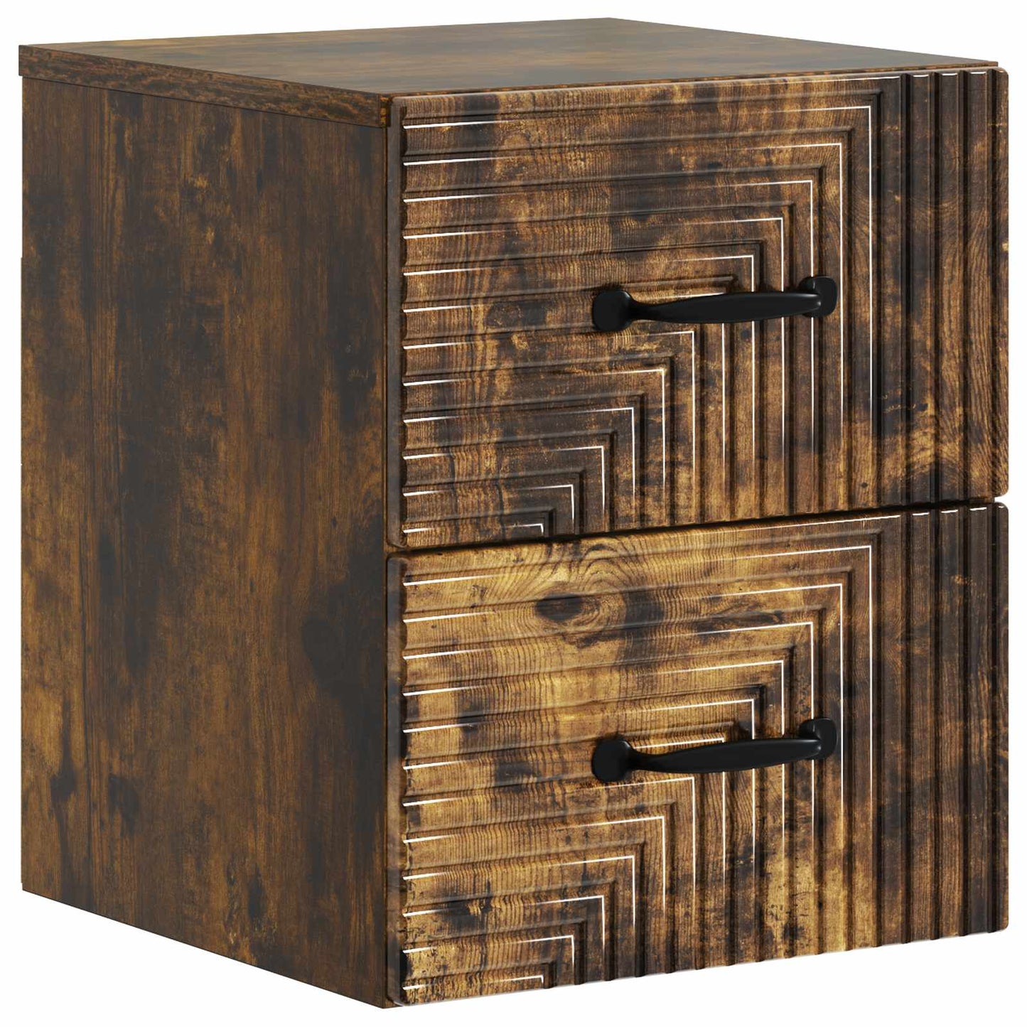 Wall-Mounted Bedside Cabinet Smoked Oak 34.5 x 33 x 40 cm