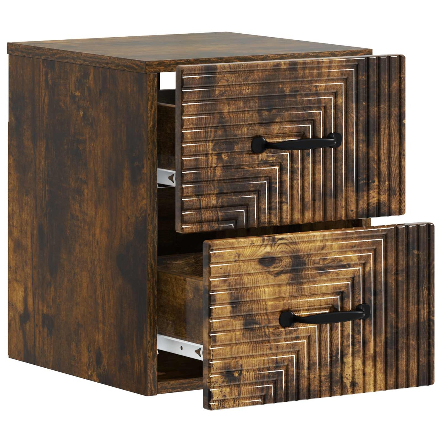 Wall-Mounted Bedside Cabinet Smoked Oak 34.5 x 33 x 40 cm