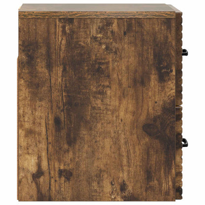 Wall-Mounted Bedside Cabinet Smoked Oak 34.5 x 33 x 40 cm