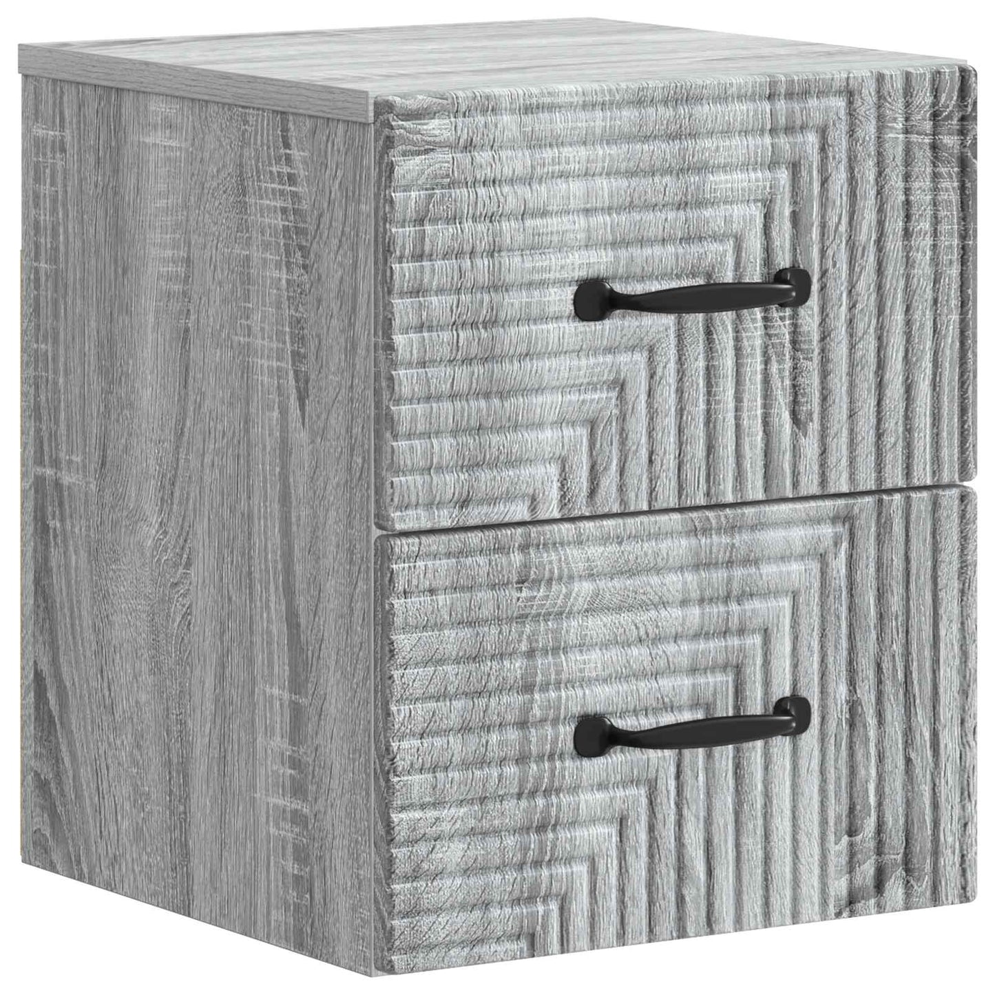 Wall-Mounted Bedside Cabinet Grey Sonoma 34.5 x 33 x 40 cm