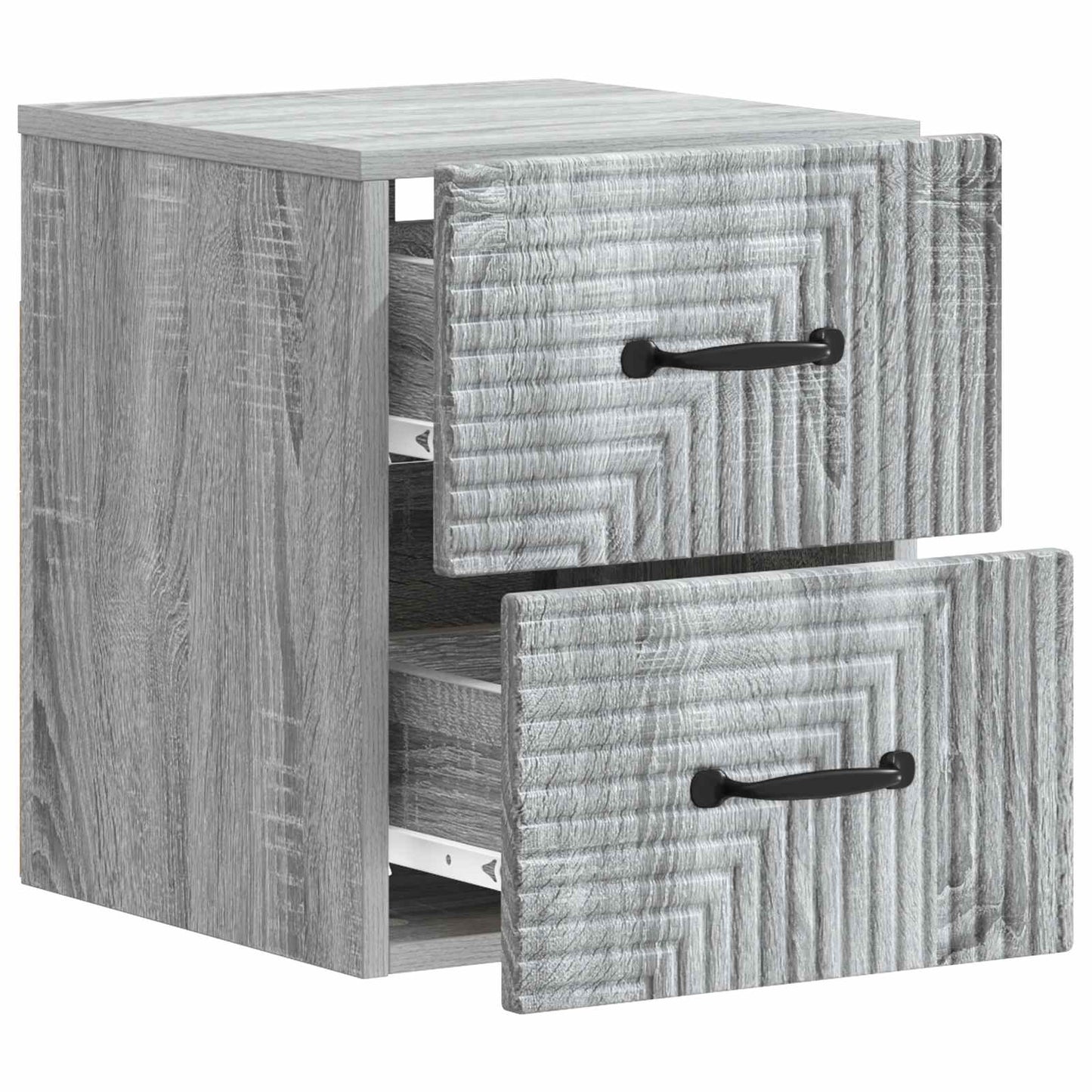 Wall-Mounted Bedside Cabinet Grey Sonoma 34.5 x 33 x 40 cm