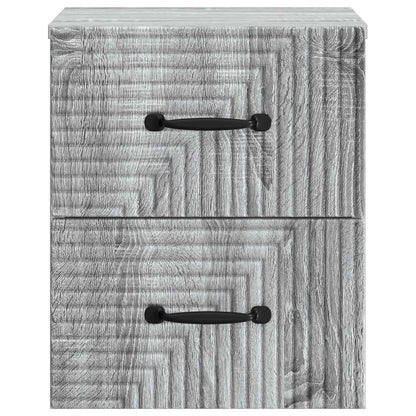 Wall-Mounted Bedside Cabinet Grey Sonoma 34.5 x 33 x 40 cm
