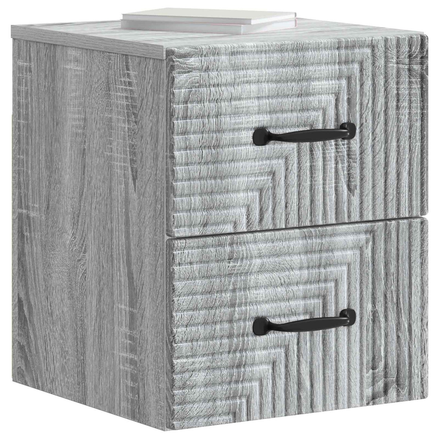 Wall-Mounted Bedside Cabinet Grey Sonoma 34.5 x 33 x 40 cm
