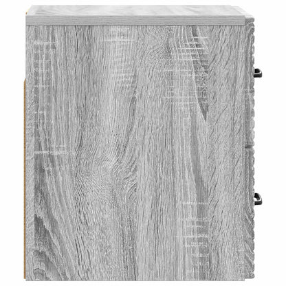 Wall-Mounted Bedside Cabinet Grey Sonoma 34.5 x 33 x 40 cm