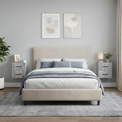 Wall-Mounted Bedside Cabinet 2 pcs Grey Sonoma Engineered Wood