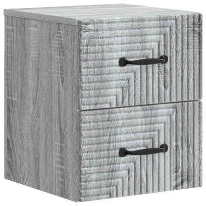 Wall-Mounted Bedside Cabinet 2 pcs Grey Sonoma Engineered Wood