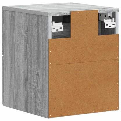 Wall-Mounted Bedside Cabinet 2 pcs Grey Sonoma Engineered Wood