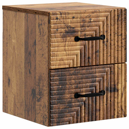 Wall-Mounted Bedside Cabinet Old Wood 34.5 x 33 x 40 cm