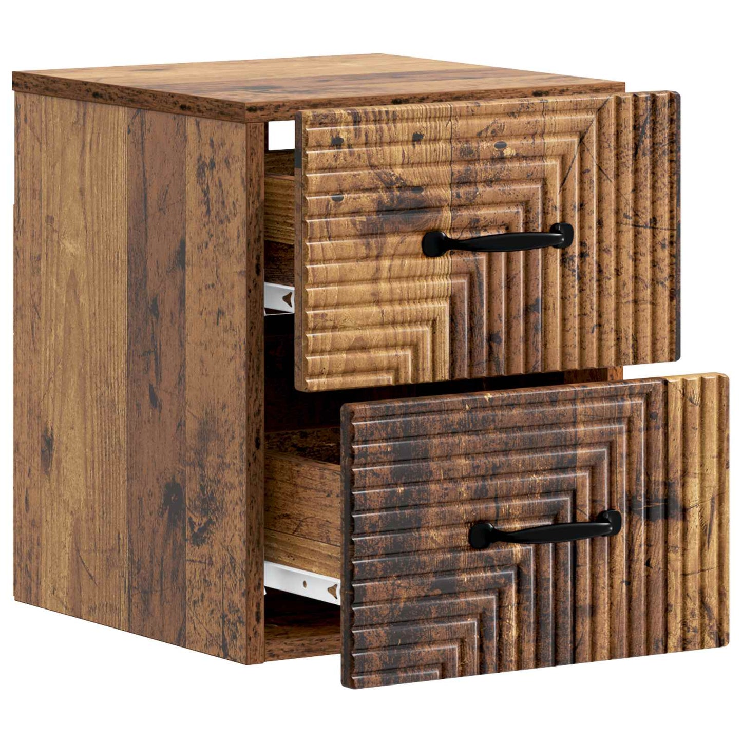 Wall-Mounted Bedside Cabinet Old Wood 34.5 x 33 x 40 cm